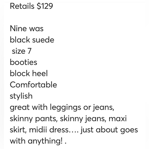 Nine West black suede leather booties size 7 - Picture 14 of 15